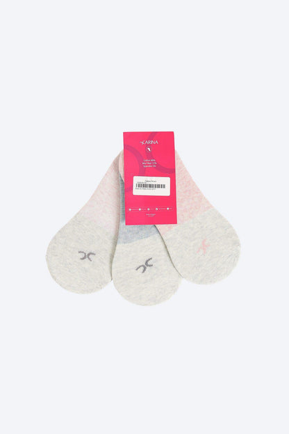 Cotton Invisible Socks - 3 Pairs - Carina - ÙƒØ§Ø±ÙŠÙ†Ø§