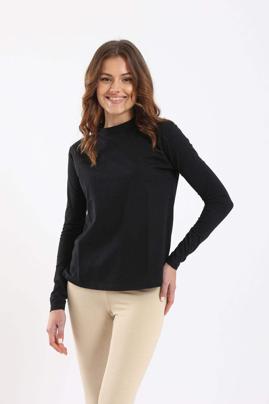 Cotton Long Sleeves T-Shirt - Carina - ÙƒØ§Ø±ÙŠÙ†Ø§