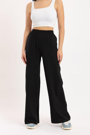 Cotton Pants with Slits - Clue Wear
