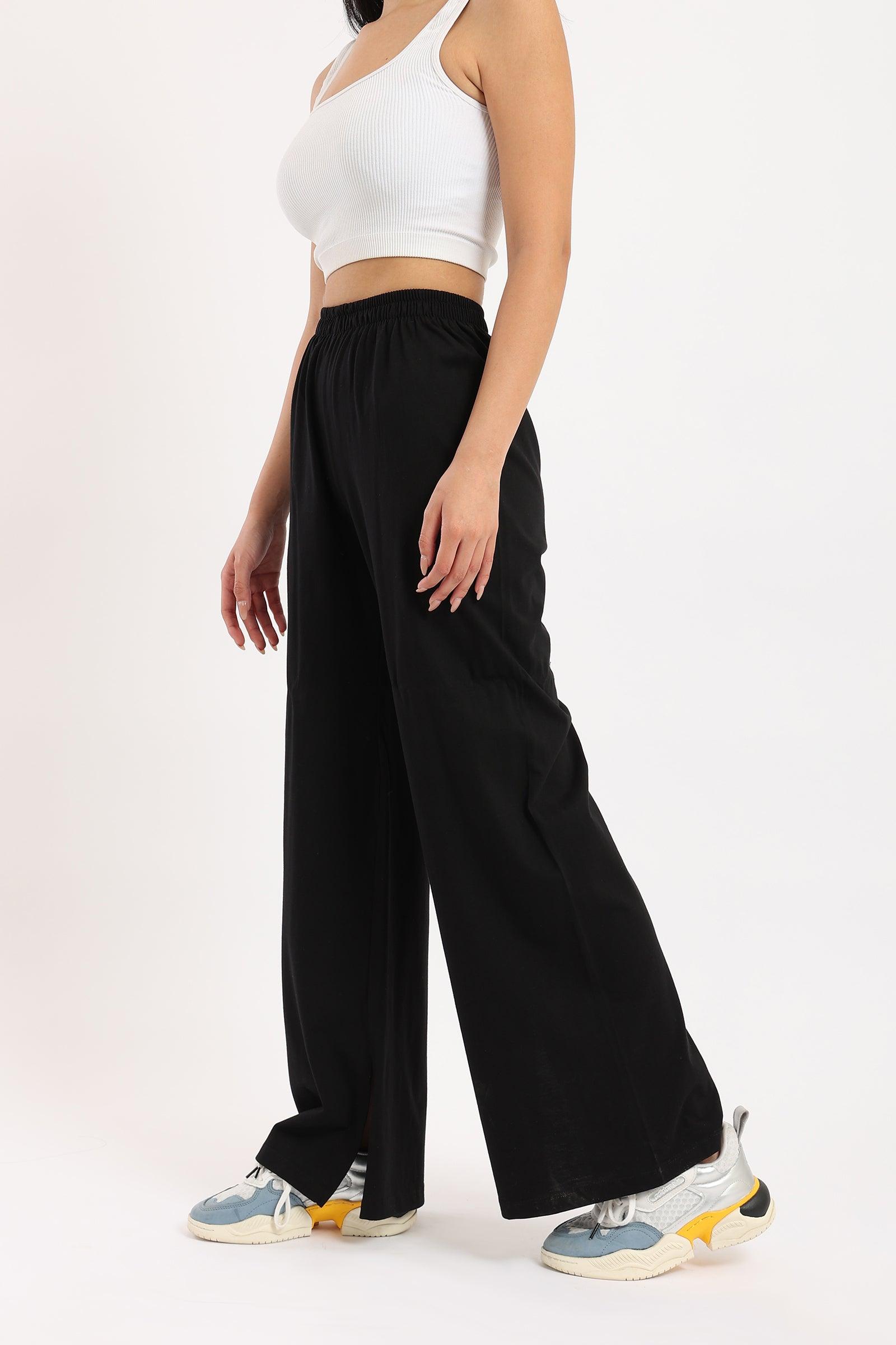 Cotton Pants with Slits - Clue Wear