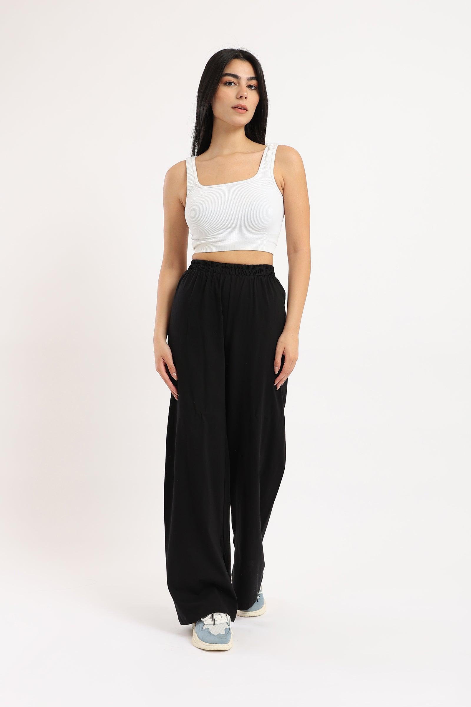 Cotton Pants with Slits - Clue Wear
