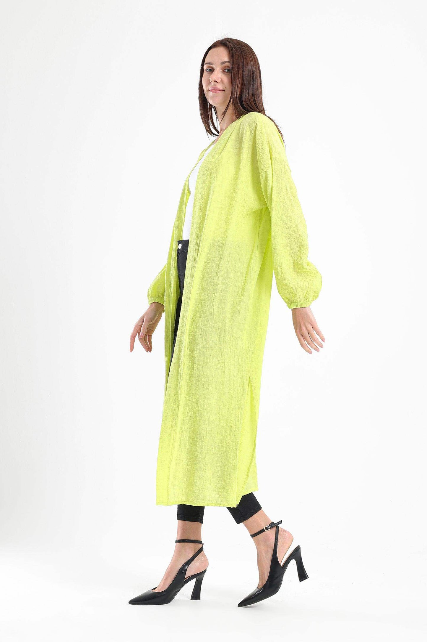 Cotton Plain Long Kimono - Carina - ÙƒØ§Ø±ÙŠÙ†Ø§