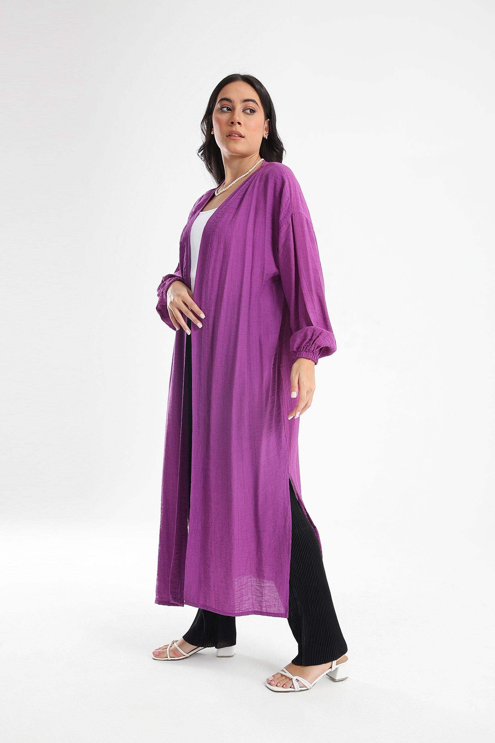 Cotton Plain Long Kimono - Carina - ÙƒØ§Ø±ÙŠÙ†Ø§