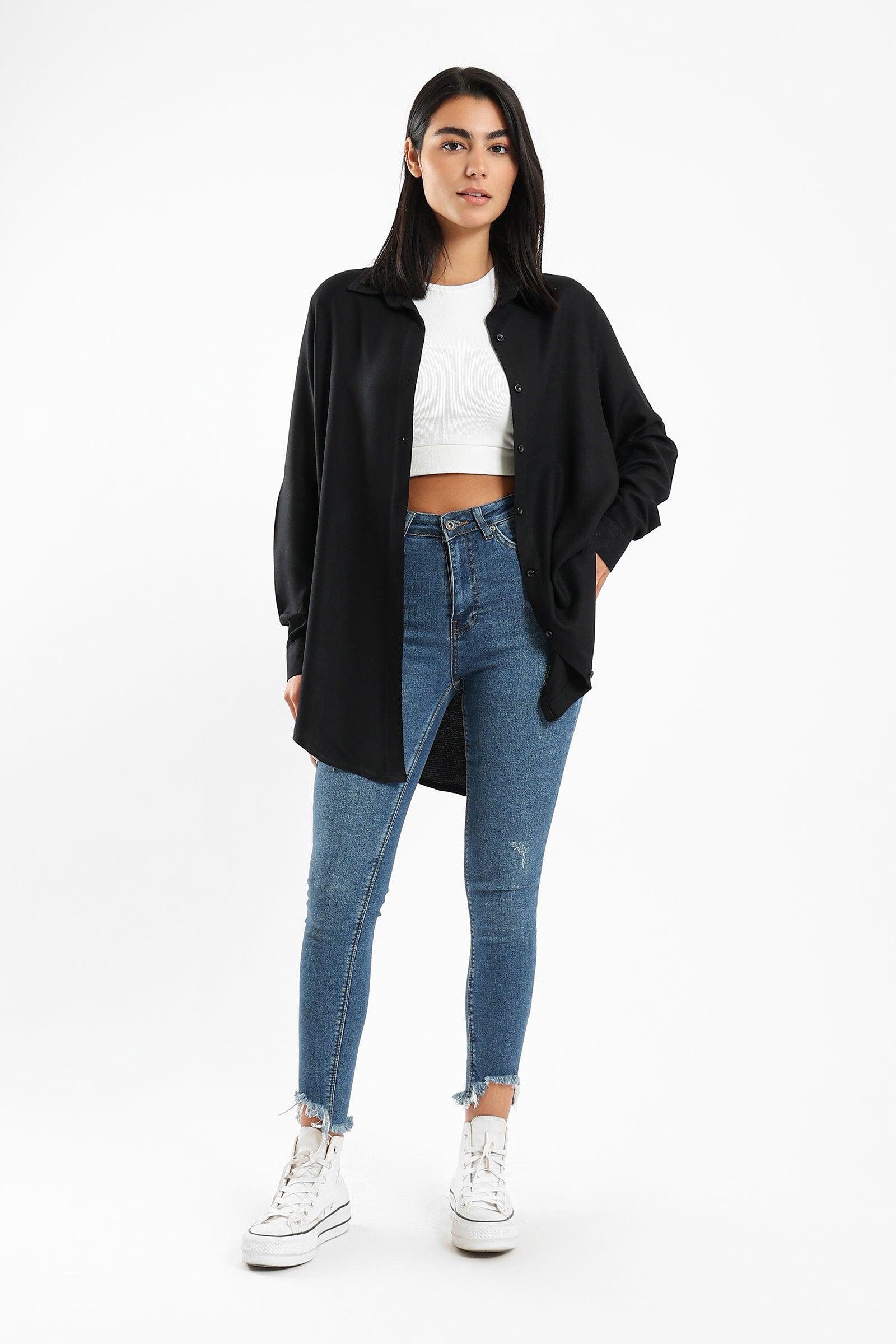 Cotton Plain Shirt - Clue Wear