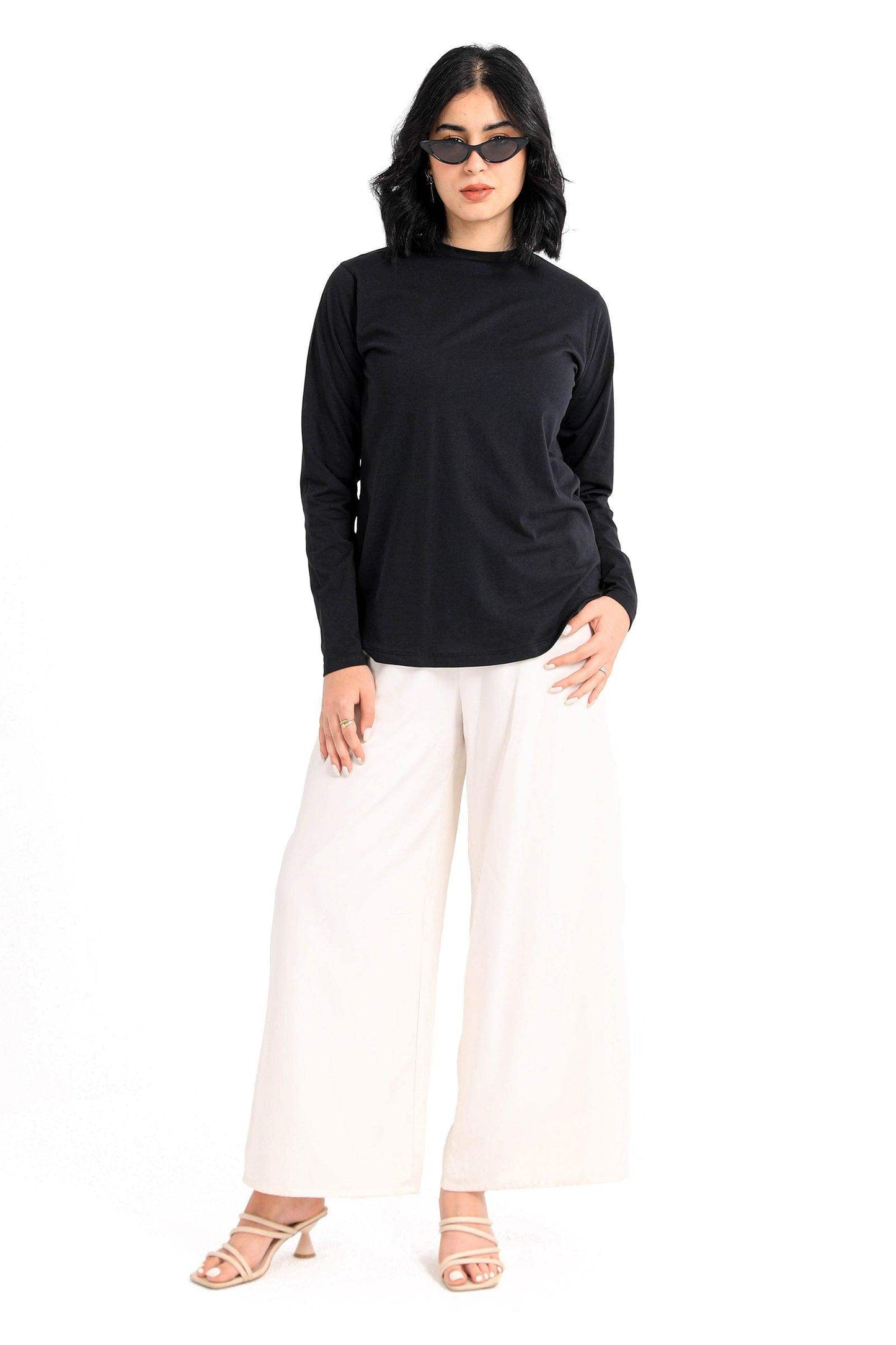 Cotton Round Neck T-Shirt - Carina - ÙƒØ§Ø±ÙŠÙ†Ø§