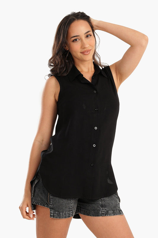 Cotton Sleeveless Shirt - Carina - ÙƒØ§Ø±ÙŠÙ†Ø§