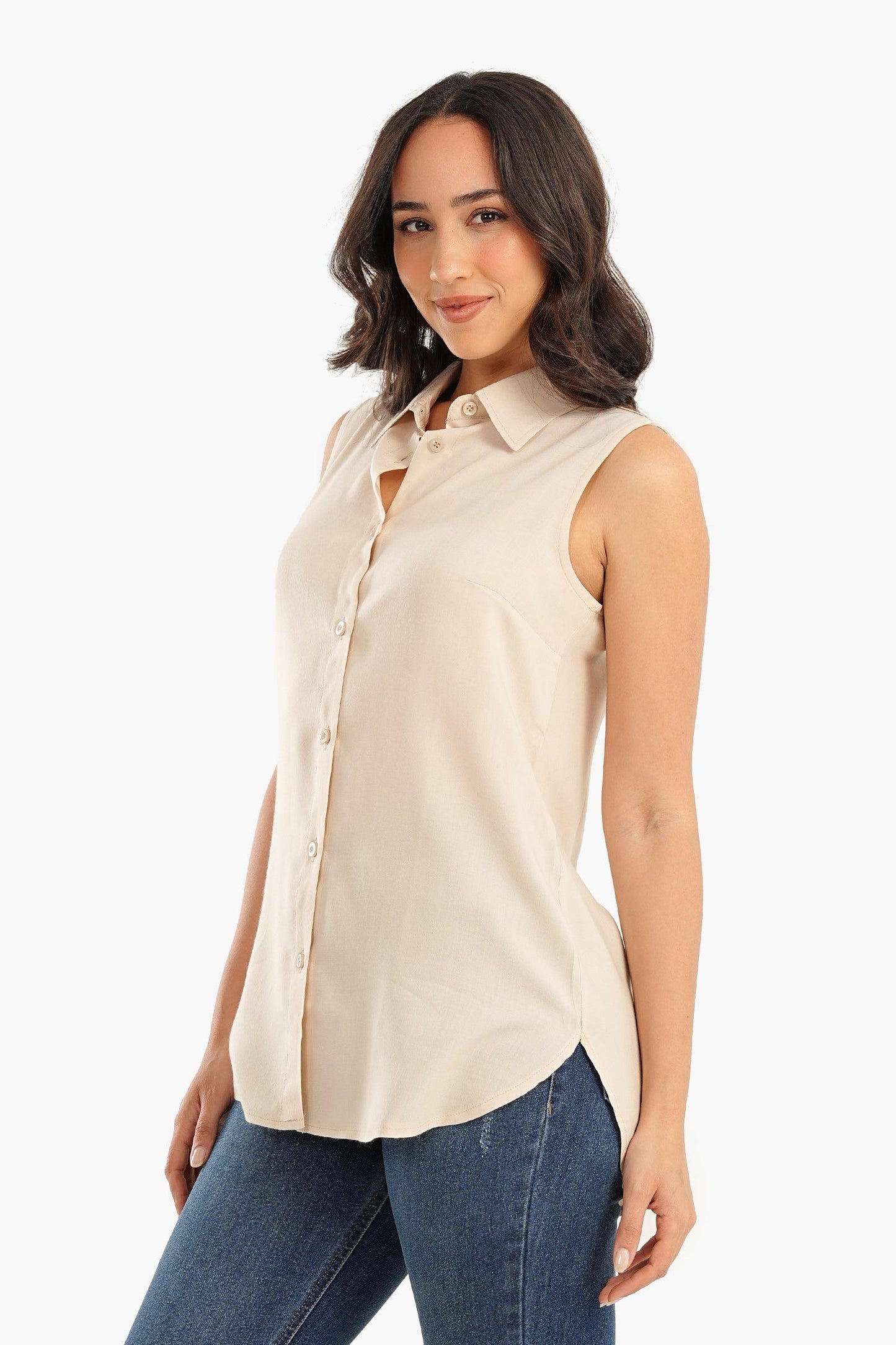 Cotton Sleeveless Shirt - Carina - ÙƒØ§Ø±ÙŠÙ†Ø§