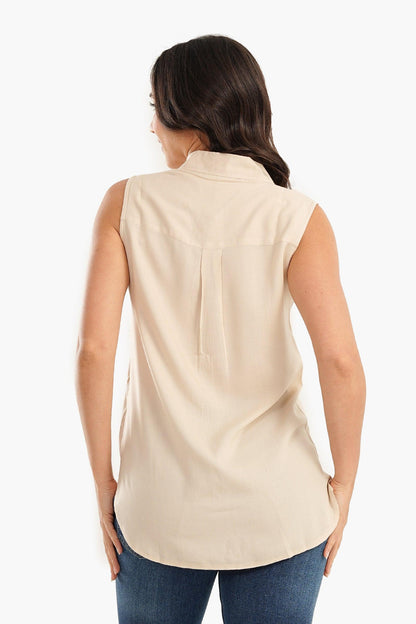 Cotton Sleeveless Shirt - Carina - ÙƒØ§Ø±ÙŠÙ†Ø§