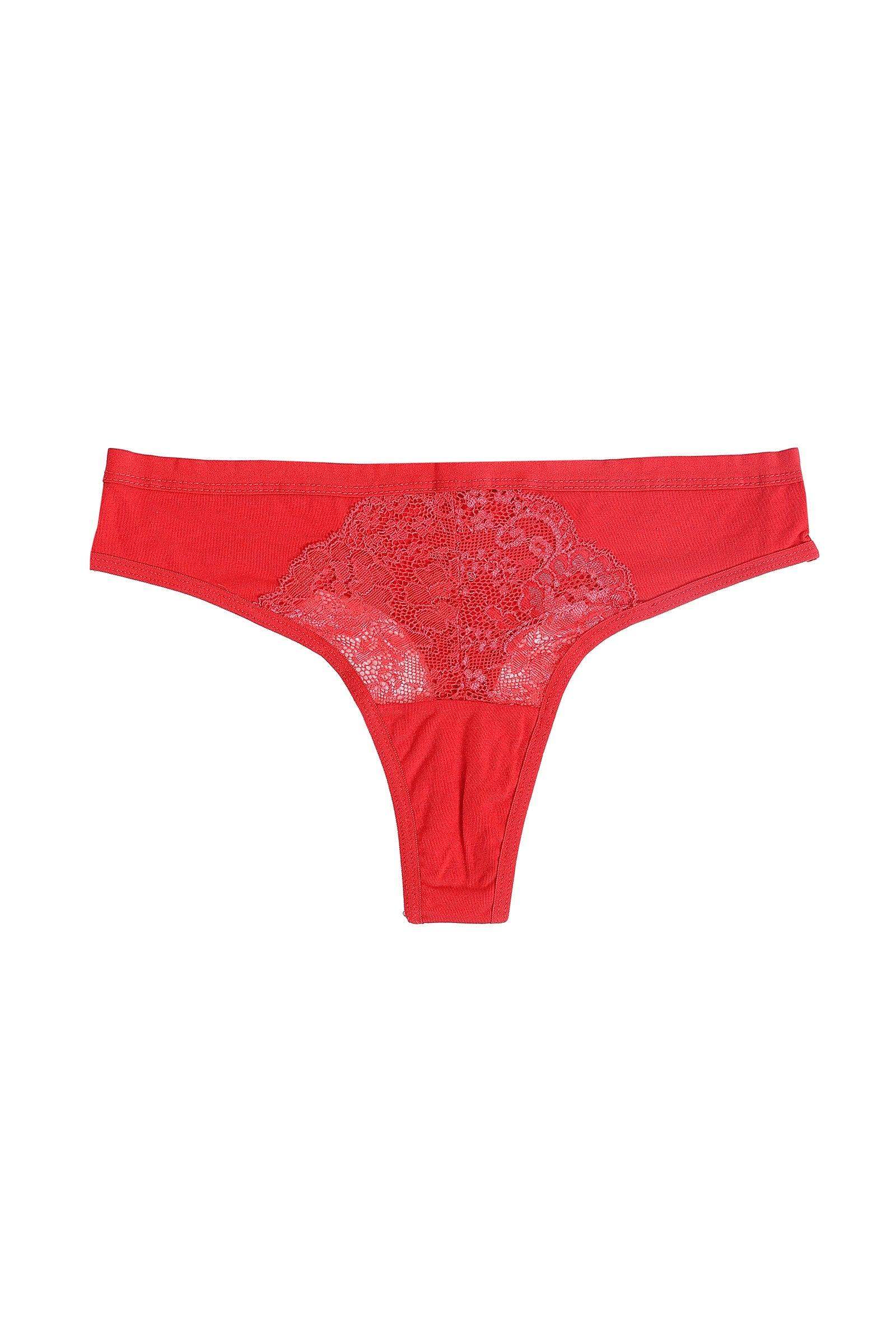 Cotton Thong Panty with Lace - Carina - ÙƒØ§Ø±ÙŠÙ†Ø§