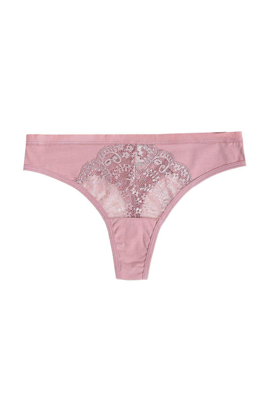 Cotton Thong Panty with Lace - Carina - ÙƒØ§Ø±ÙŠÙ†Ø§