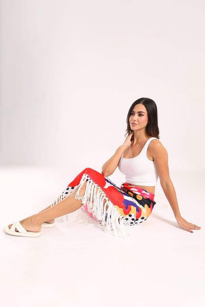 Cover Up Skirt with Fringes - Carina - ÙƒØ§Ø±ÙŠÙ†Ø§