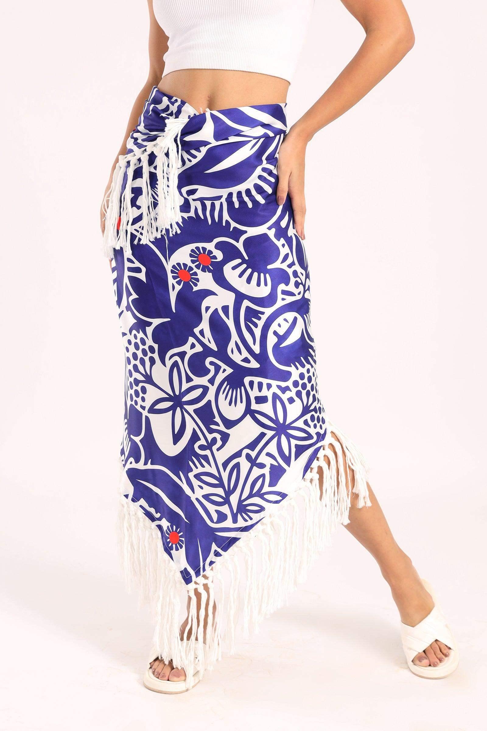 Cover Up Skirt with Fringes - Carina - ÙƒØ§Ø±ÙŠÙ†Ø§