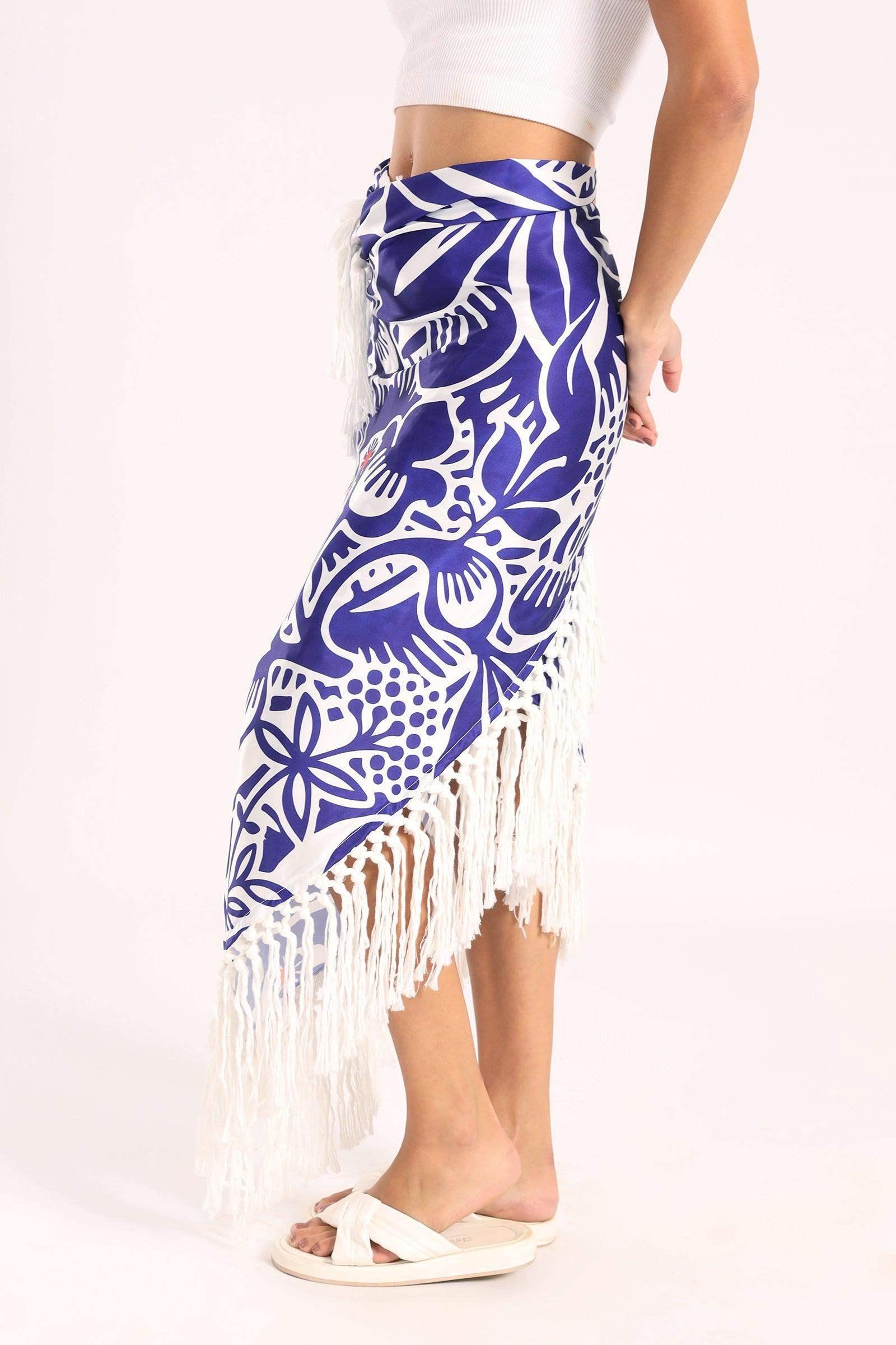 Cover Up Skirt with Fringes - Carina - ÙƒØ§Ø±ÙŠÙ†Ø§