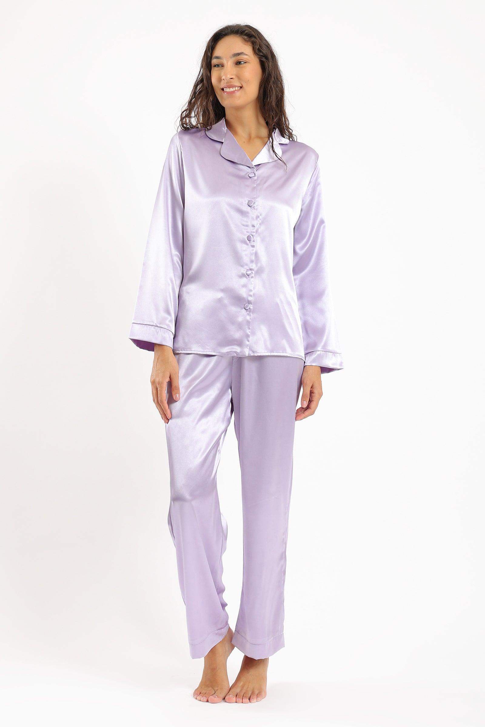 Covered Button Closure Pyjama Set - Carina - ÙƒØ§Ø±ÙŠÙ†Ø§