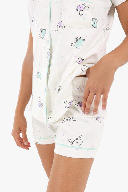 Crab Printed Pyjama Set - Carina - ÙƒØ§Ø±ÙŠÙ†Ø§