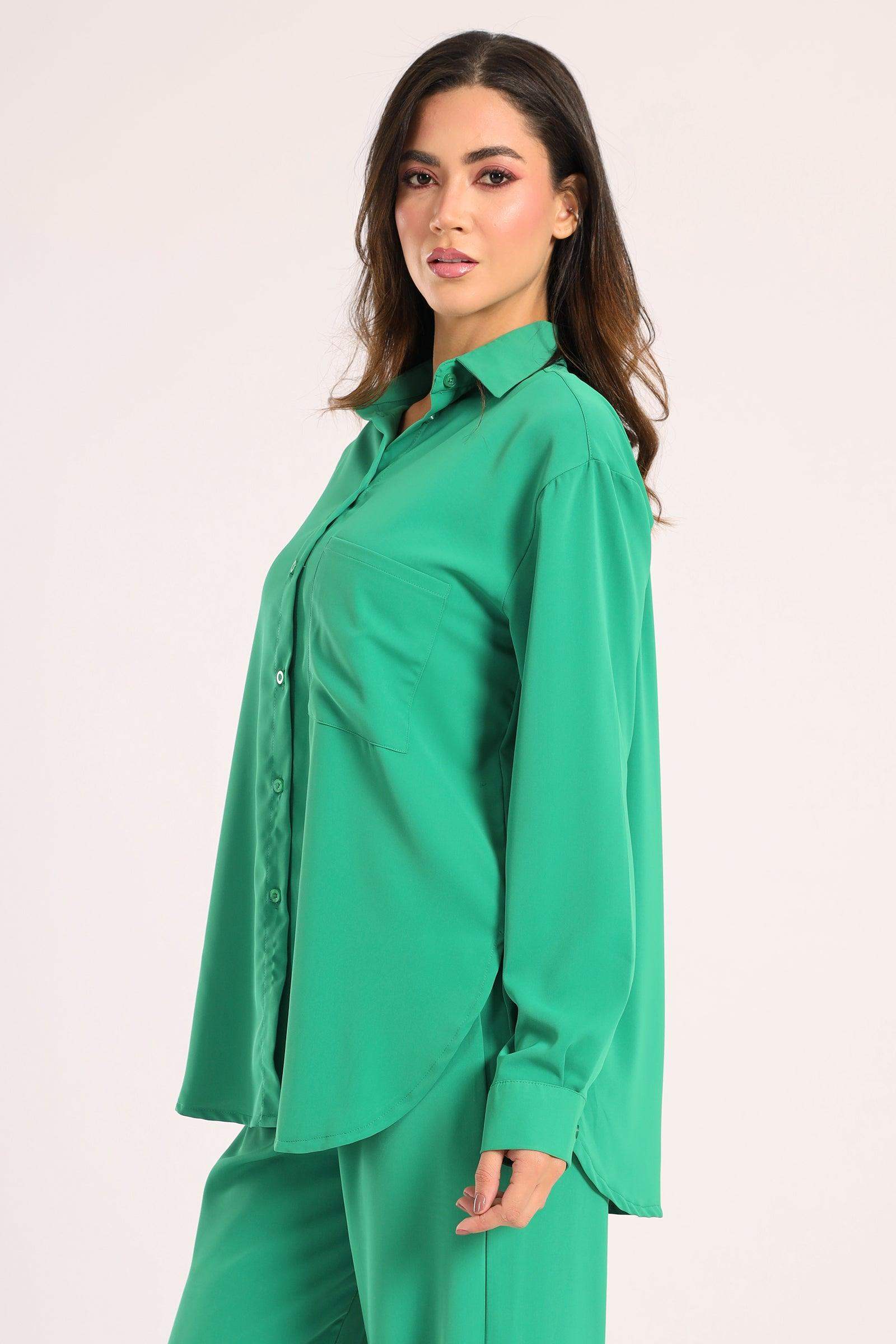 Crepe Shirt with Chest Pocket - Carina - ÙƒØ§Ø±ÙŠÙ†Ø§