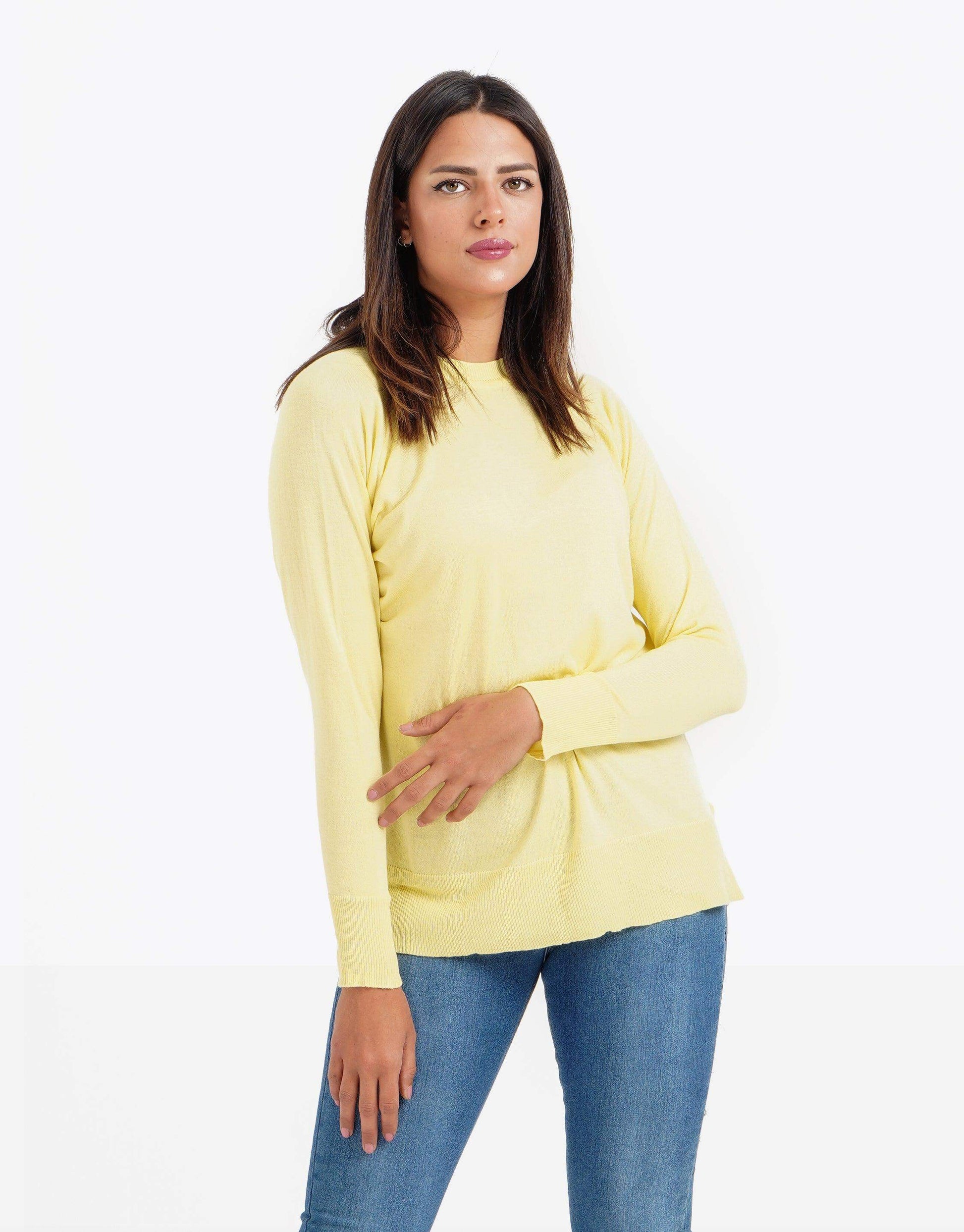 Crew Neck Solid Jumper - Carina - ÙƒØ§Ø±ÙŠÙ†Ø§