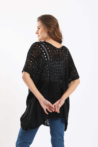 Crochet Relaxed Fit Poncho - Carina - ÙƒØ§Ø±ÙŠÙ†Ø§