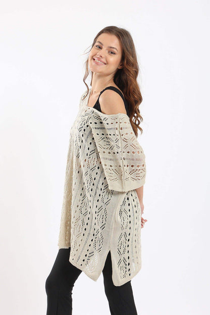 Crochet Relaxed Fit Poncho - Carina - ÙƒØ§Ø±ÙŠÙ†Ø§