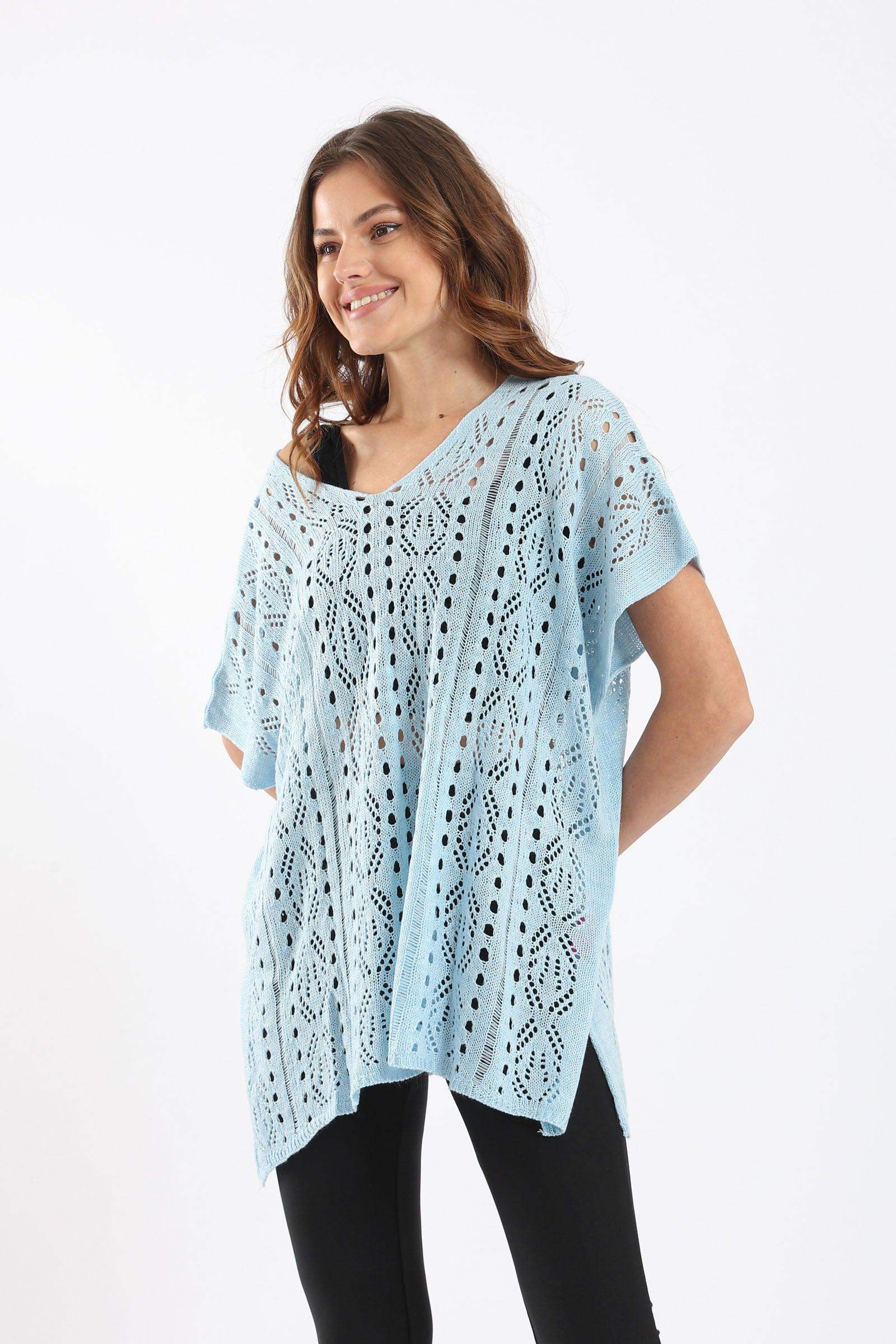 Crochet Relaxed Fit Poncho - Carina - ÙƒØ§Ø±ÙŠÙ†Ø§