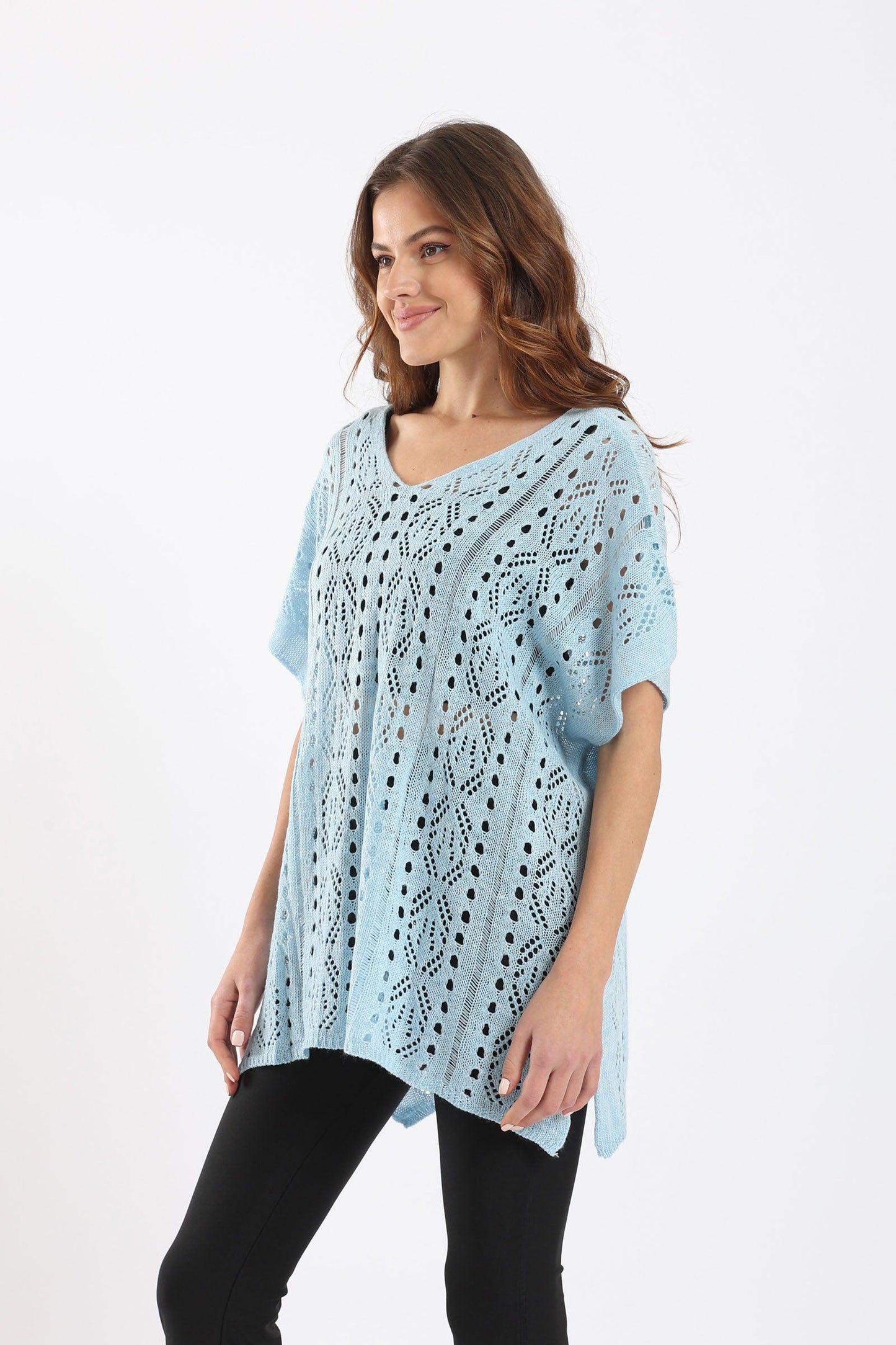 Crochet Relaxed Fit Poncho - Carina - ÙƒØ§Ø±ÙŠÙ†Ø§