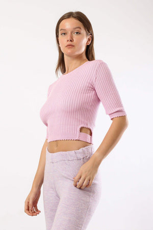 Cropped Ribbed Pullover - Carina - ÙƒØ§Ø±ÙŠÙ†Ø§