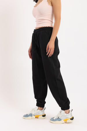 Cuffed High Waist Joggers - Clue Wear