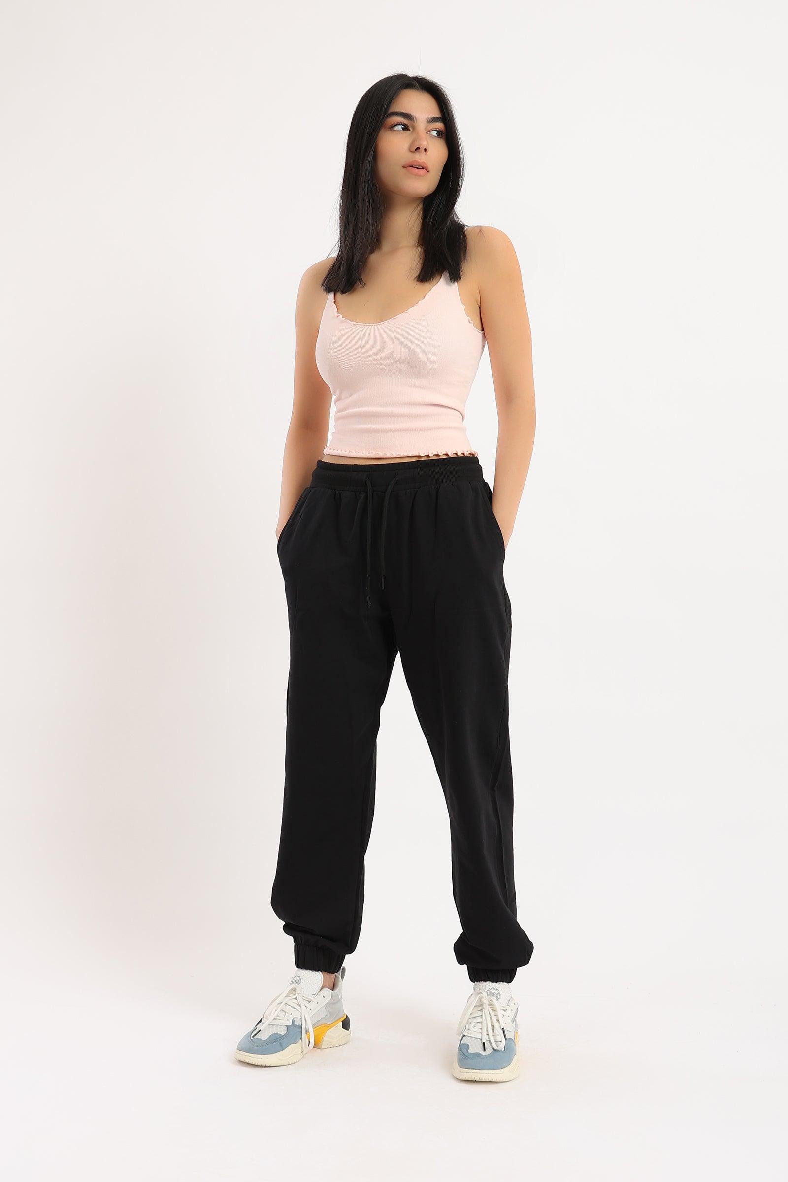 Cuffed High Waist Joggers - Clue Wear