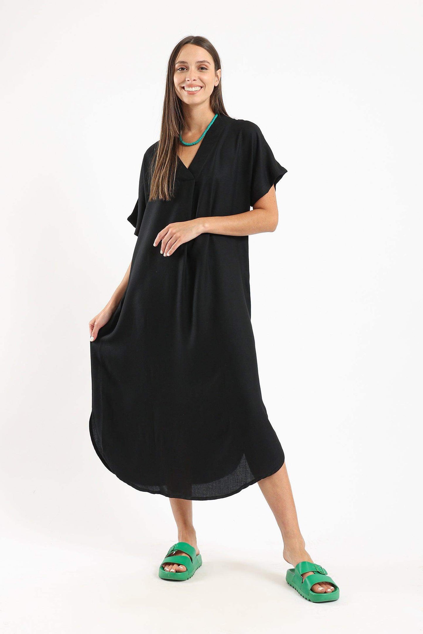 Curved Hem Comfy Dress - Carina - ÙƒØ§Ø±ÙŠÙ†Ø§