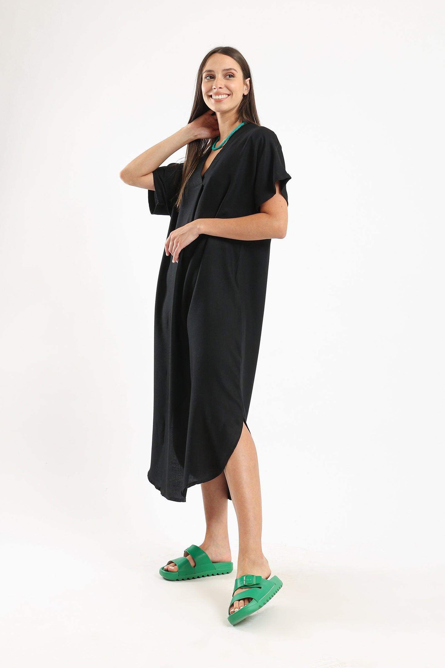 Curved Hem Comfy Dress - Carina - ÙƒØ§Ø±ÙŠÙ†Ø§