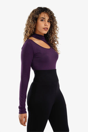 Cut-Out High Neck Top - Carina - ÙƒØ§Ø±ÙŠÙ†Ø§