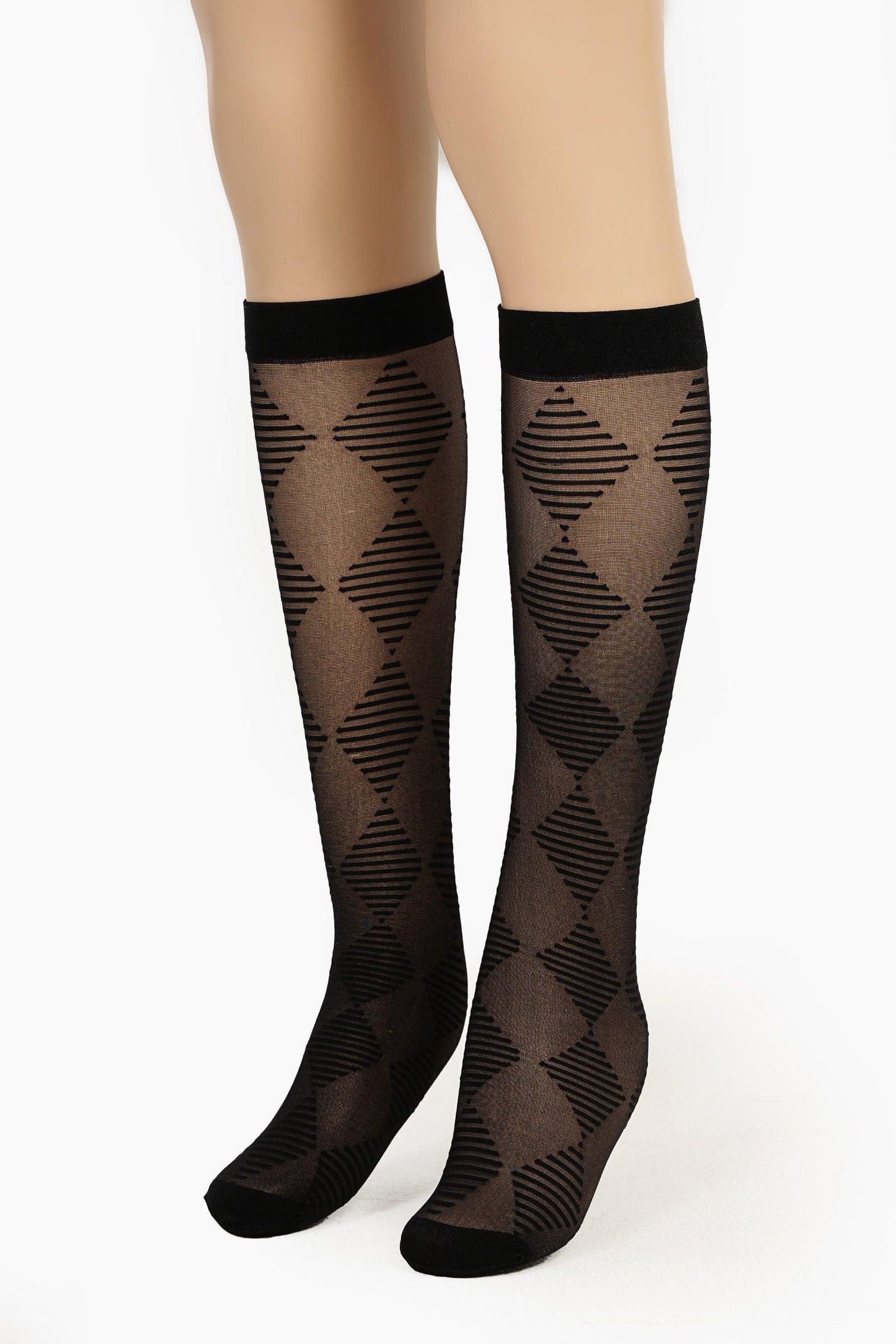 Diamonds Knee High Socks - Carina - ÙƒØ§Ø±ÙŠÙ†Ø§