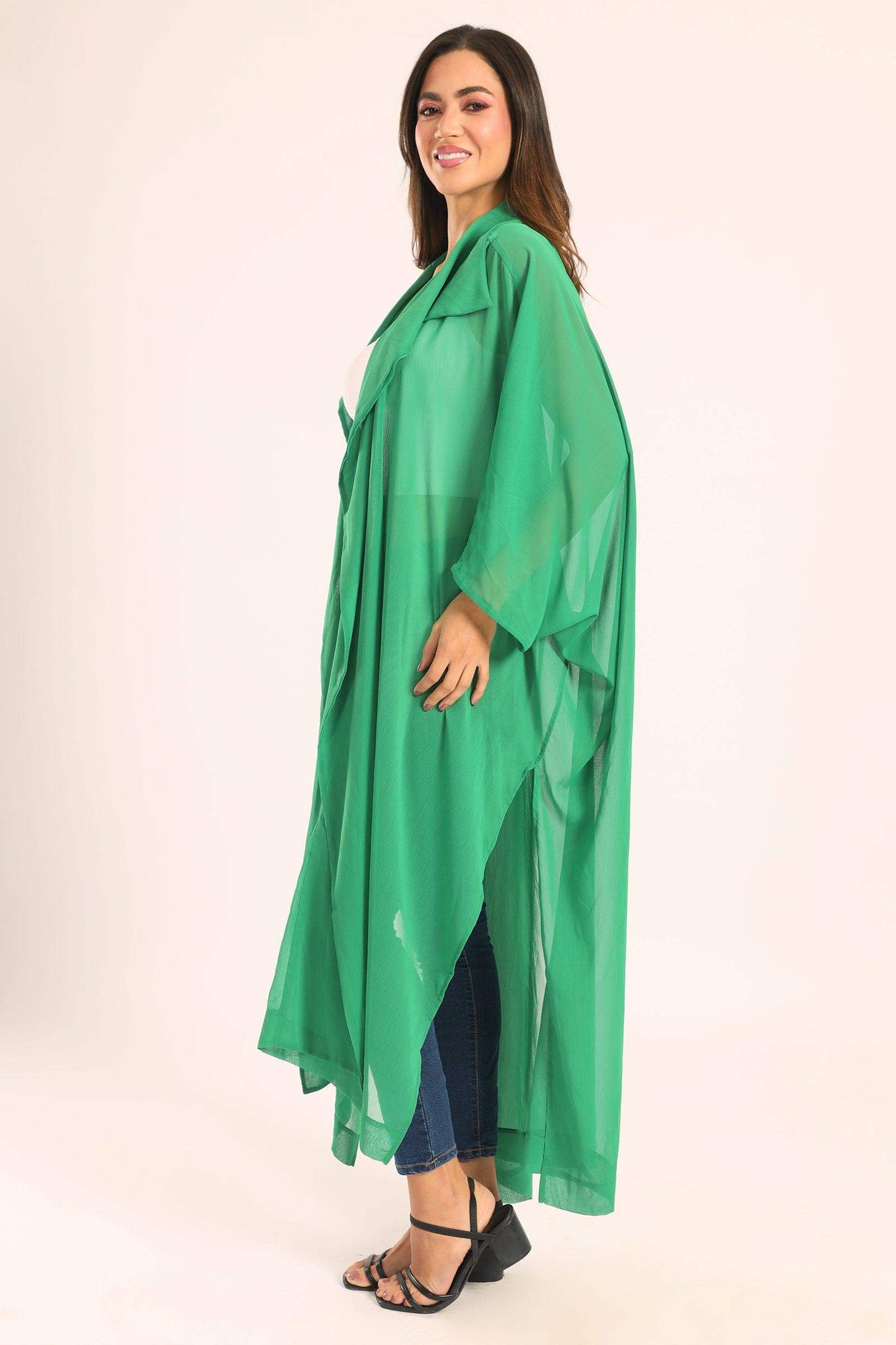 Draped Chiffon Kimono - Carina - ÙƒØ§Ø±ÙŠÙ†Ø§