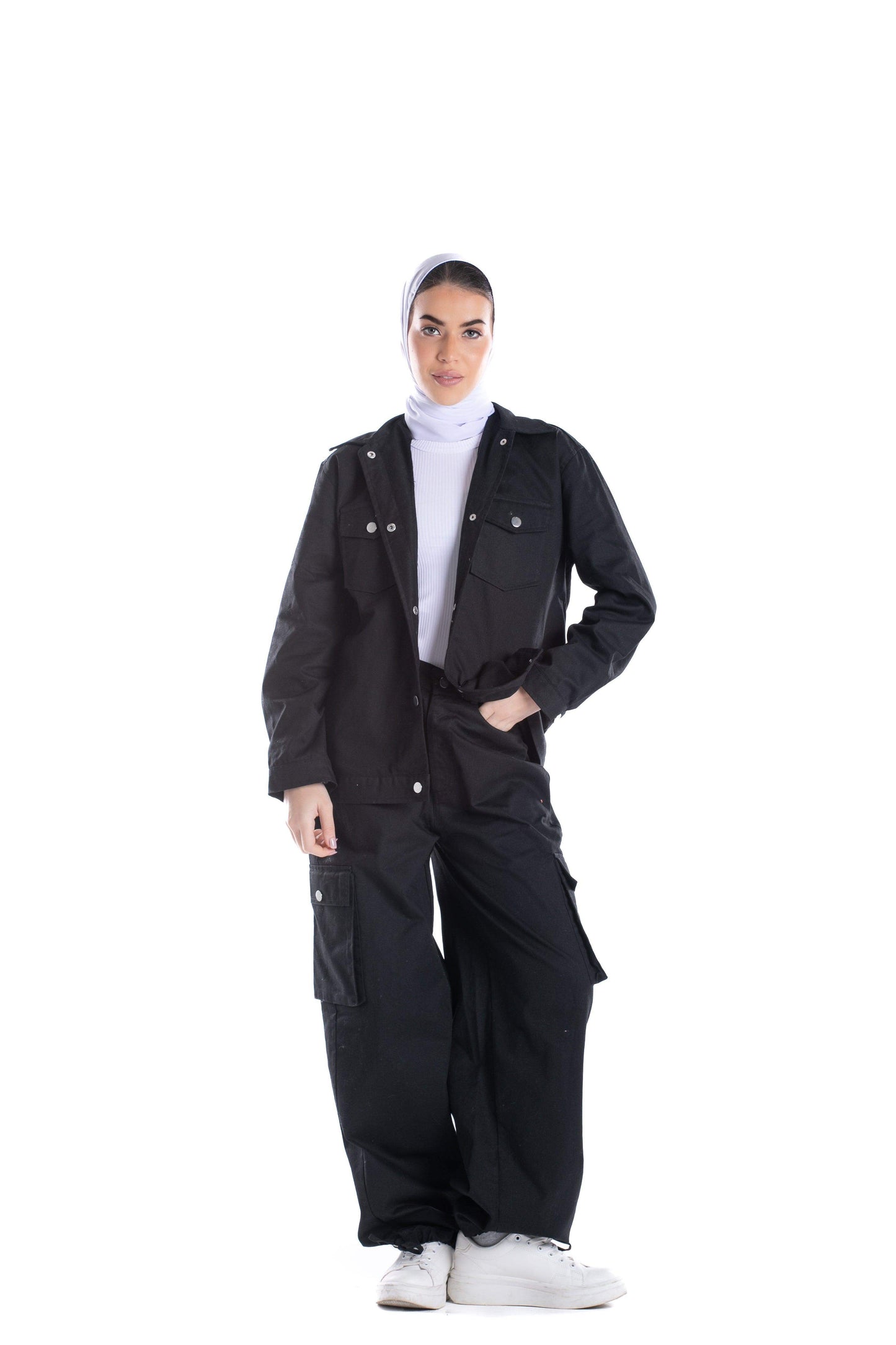 Drawstring Cuffs Parachute Pants - Carina - ÙƒØ§Ø±ÙŠÙ†Ø§