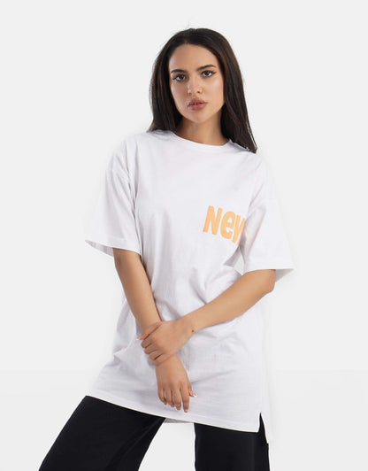 Dropped Sleeve Printed T-Shirt - Carina - ÙƒØ§Ø±ÙŠÙ†Ø§