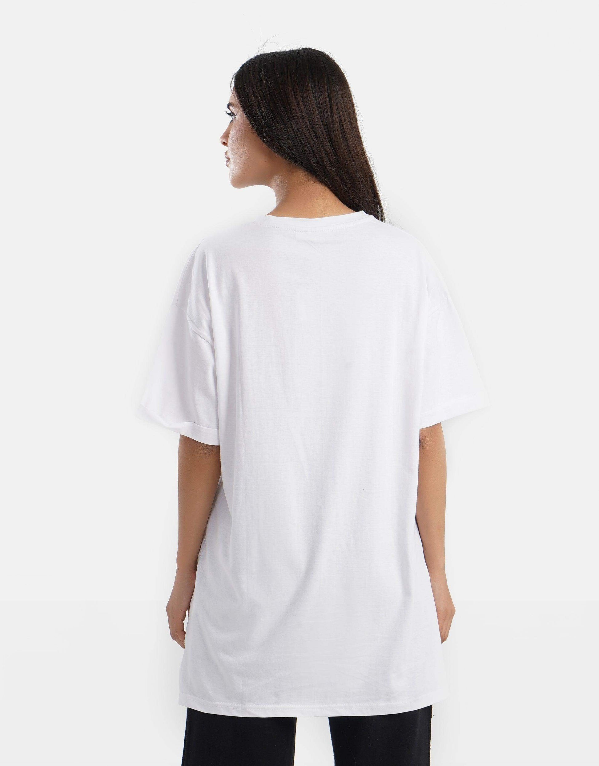 Dropped Sleeve Printed T-Shirt - Carina - ÙƒØ§Ø±ÙŠÙ†Ø§