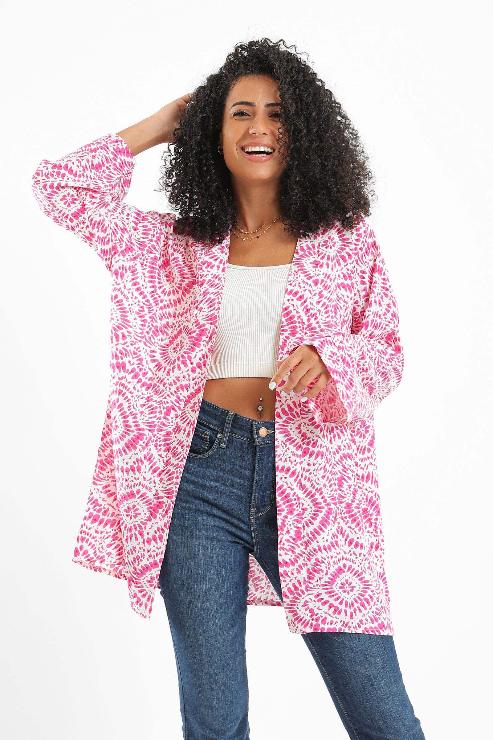 Dual Tone Printed Kimono - Carina - ÙƒØ§Ø±ÙŠÙ†Ø§