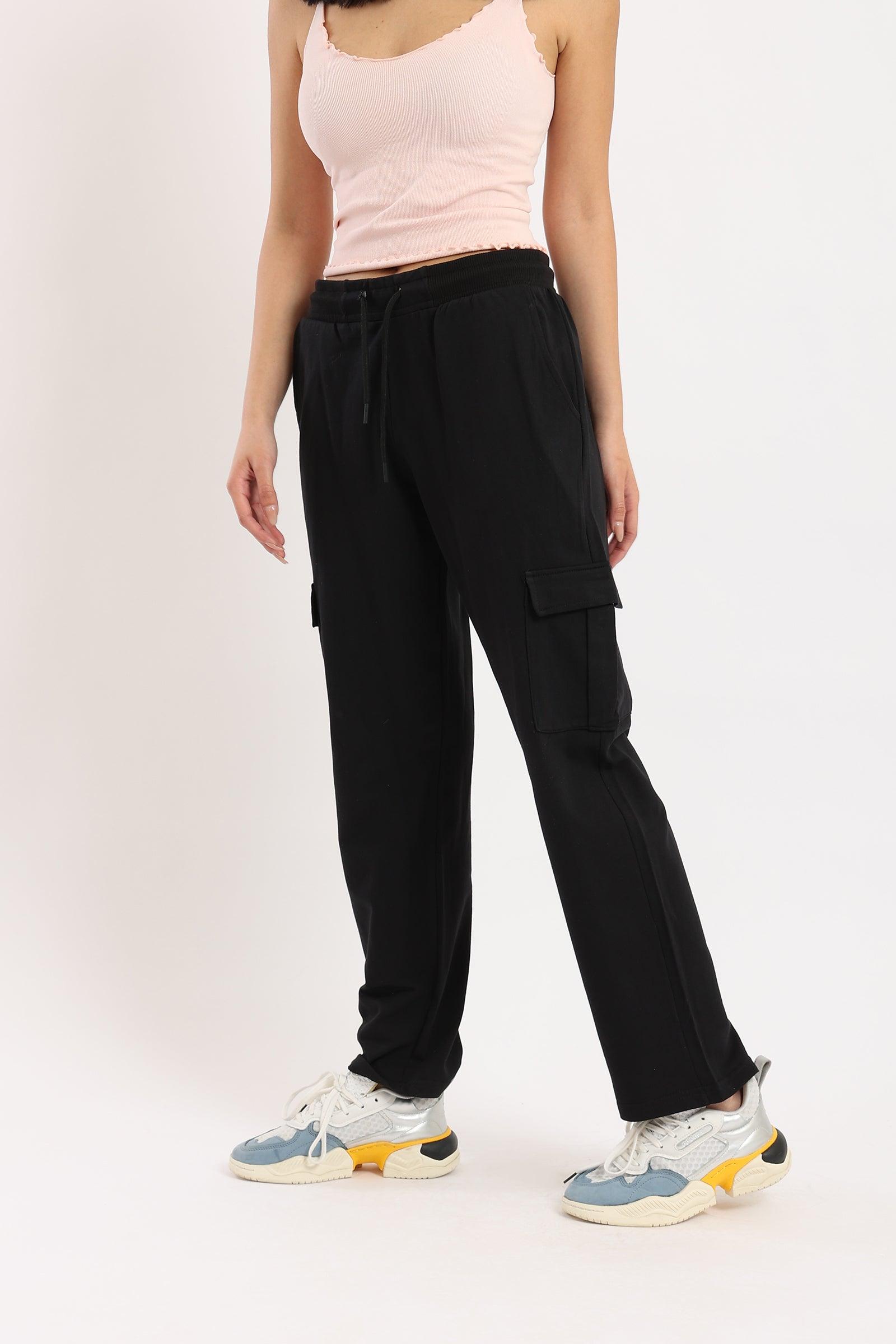 Elastic Straight Cut Pants - Clue Wear