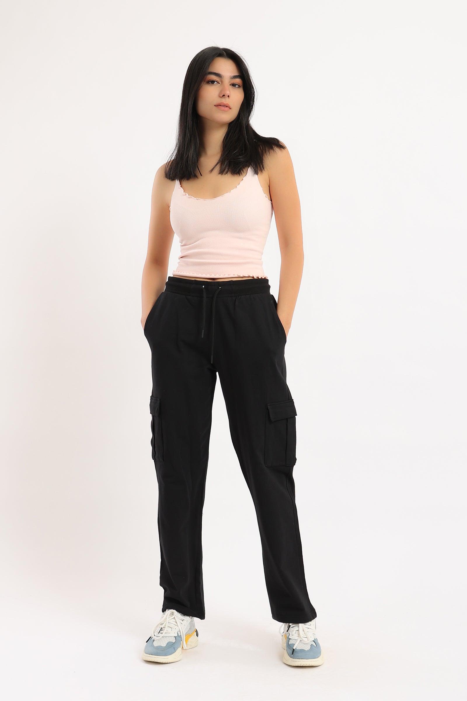 Elastic Straight Cut Pants - Clue Wear