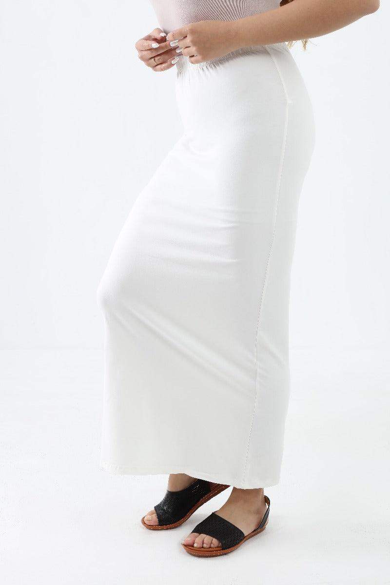 Elastic Waist Solid Maxi Skirt - Carina - ÙƒØ§Ø±ÙŠÙ†Ø§