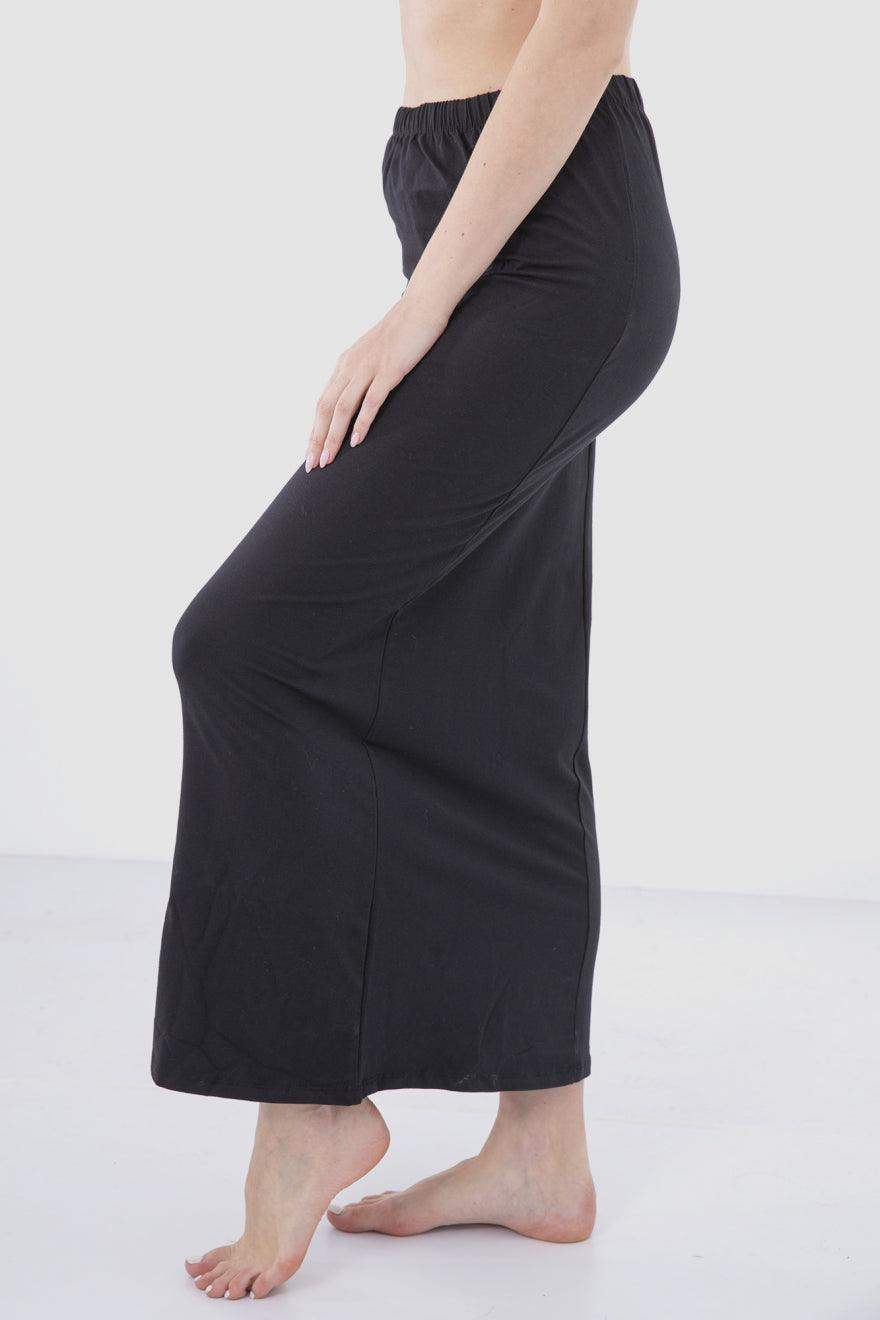 Elastic Waist Solid Maxi Skirt - Carina - ÙƒØ§Ø±ÙŠÙ†Ø§