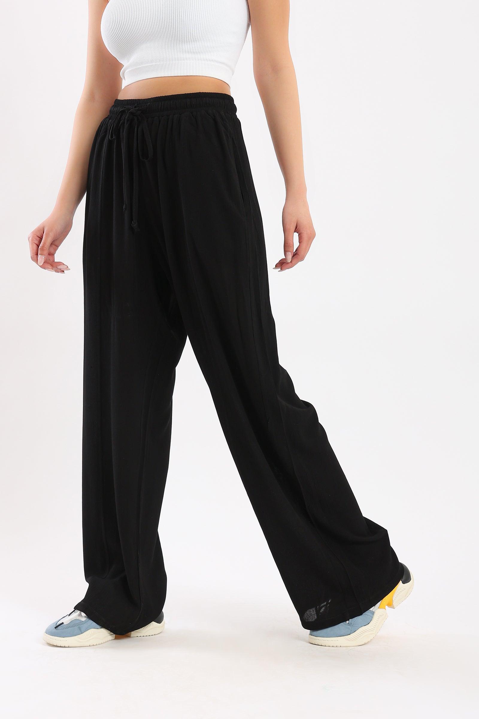 Elastic Waisted Wide Pants - Clue Wear
