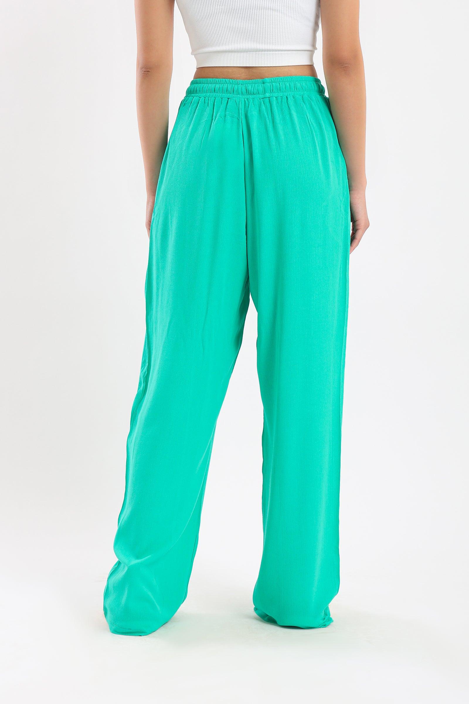 Elastic Waisted Wide Pants - Clue Wear