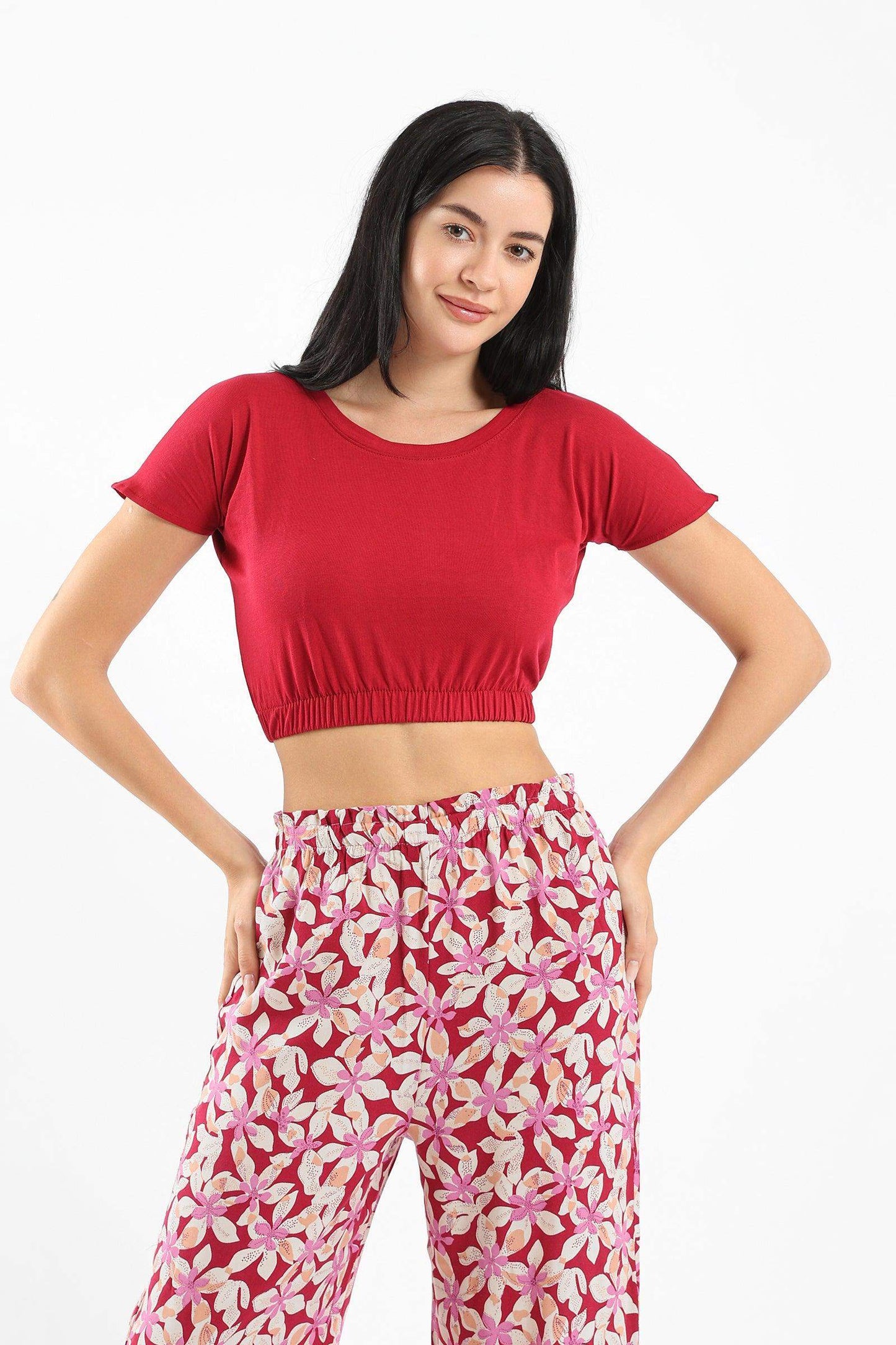 Elasticated Pyjama Crop Top - Carina - ÙƒØ§Ø±ÙŠÙ†Ø§