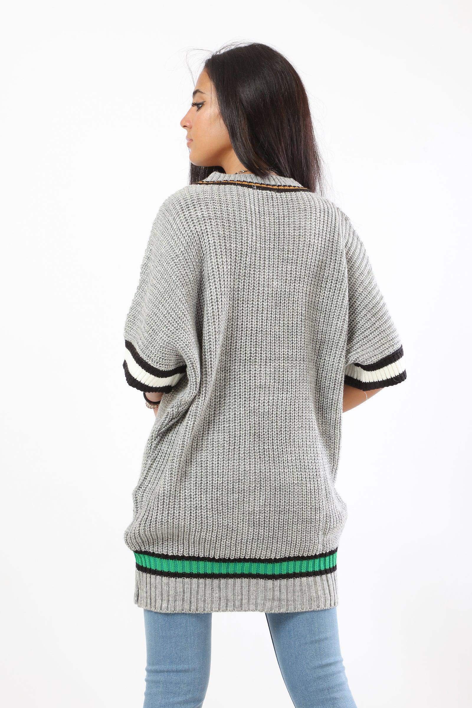 Elbow Sleeves Knitted Pullover - Carina - ÙƒØ§Ø±ÙŠÙ†Ø§