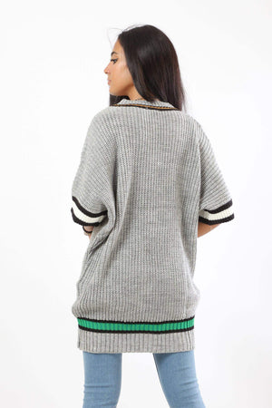 Elbow Sleeves Knitted Pullover - Carina - ÙƒØ§Ø±ÙŠÙ†Ø§