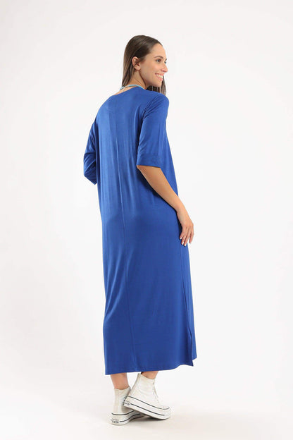 Elbow Sleeves Midi Dress - Carina - ÙƒØ§Ø±ÙŠÙ†Ø§