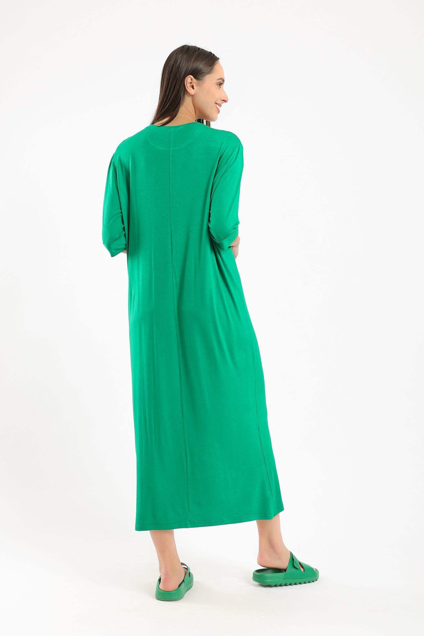 Elbow Sleeves Midi Dress - Carina - ÙƒØ§Ø±ÙŠÙ†Ø§