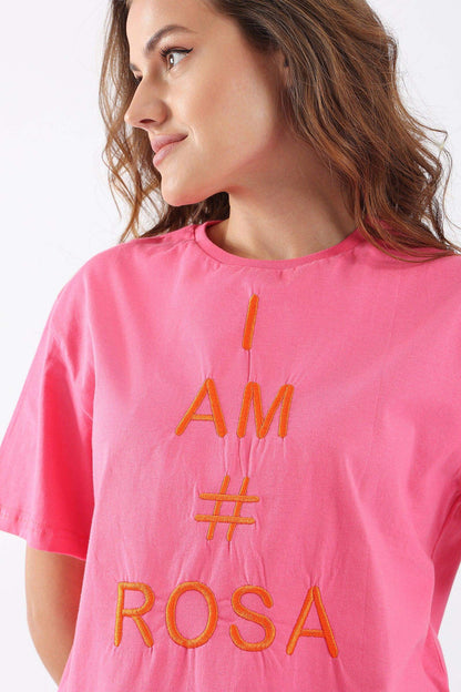 Embroidered Comfy T-Shirt - Carina - ÙƒØ§Ø±ÙŠÙ†Ø§