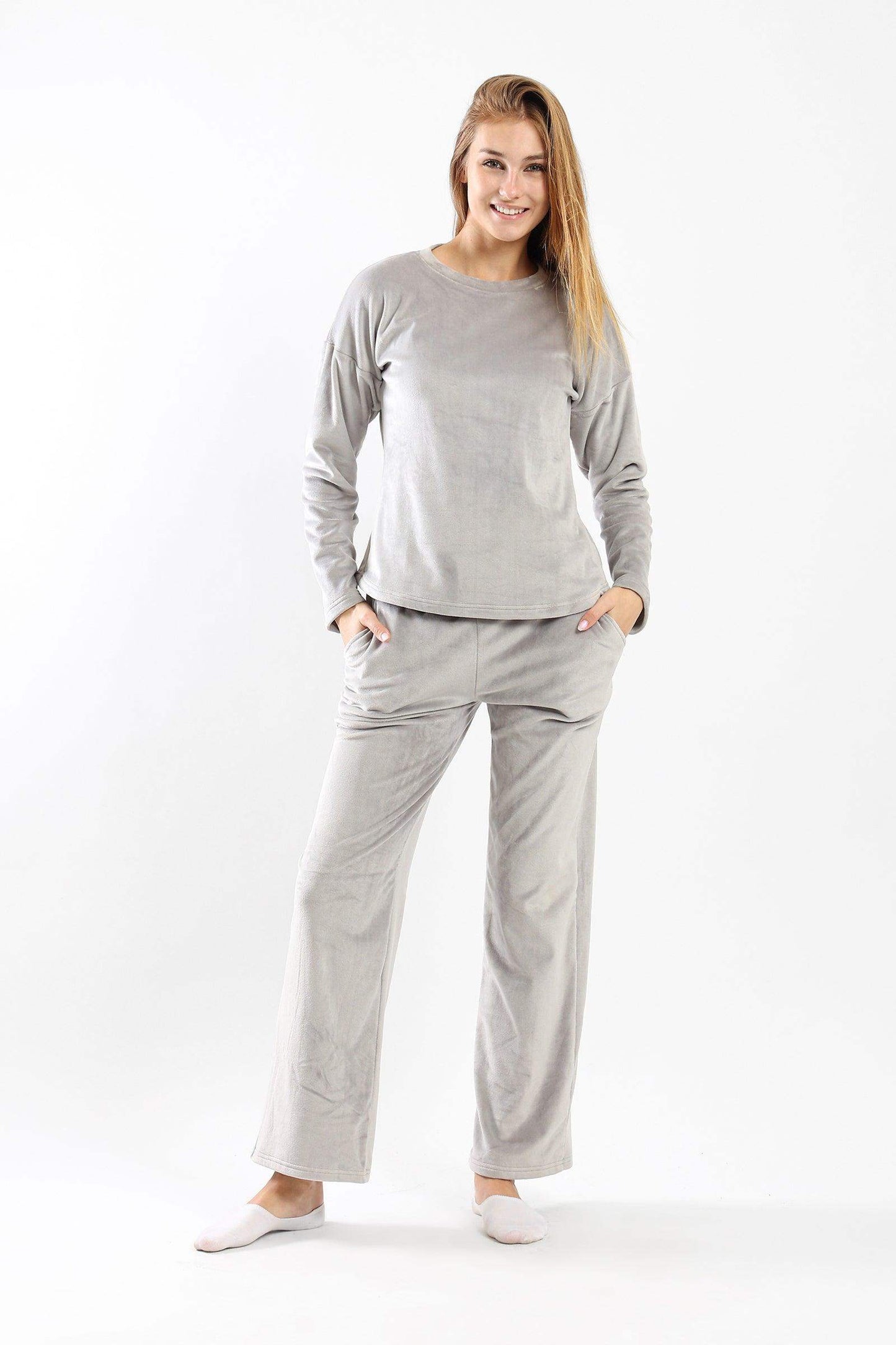 Fleece Solid Pyjama Set - Carina - ÙƒØ§Ø±ÙŠÙ†Ø§